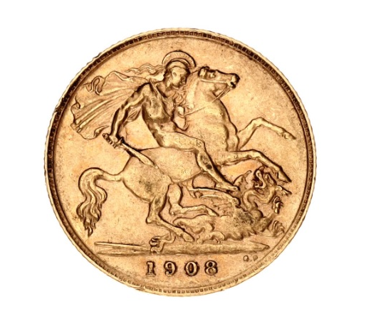 British 1/2 Sovereign 1908