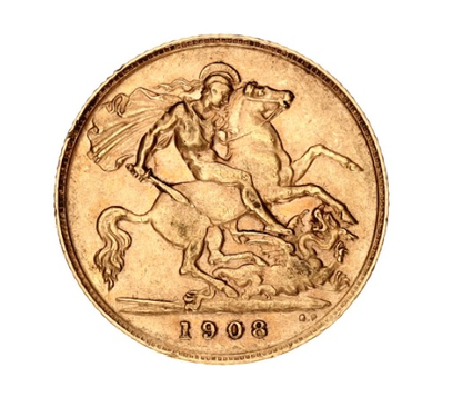 British 1/2 Sovereign 1908