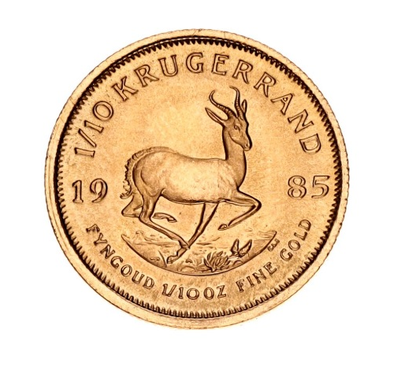 South African 1/10 Ounce Krugerrand 1985