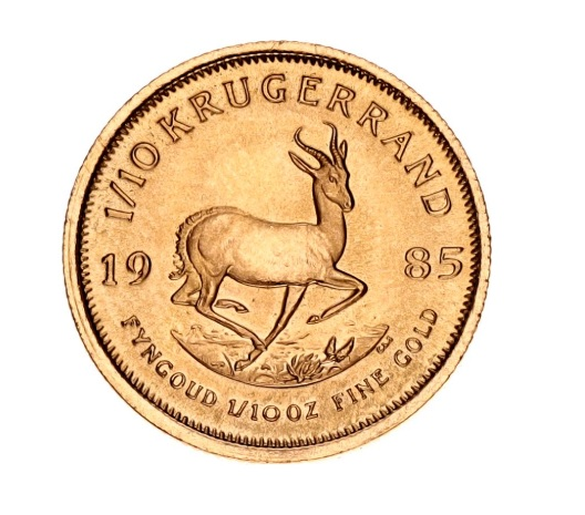 South African 1/10 Ounce Krugerrand 1985